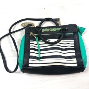 Teal aqua black betsey Johnson crossbody bag
